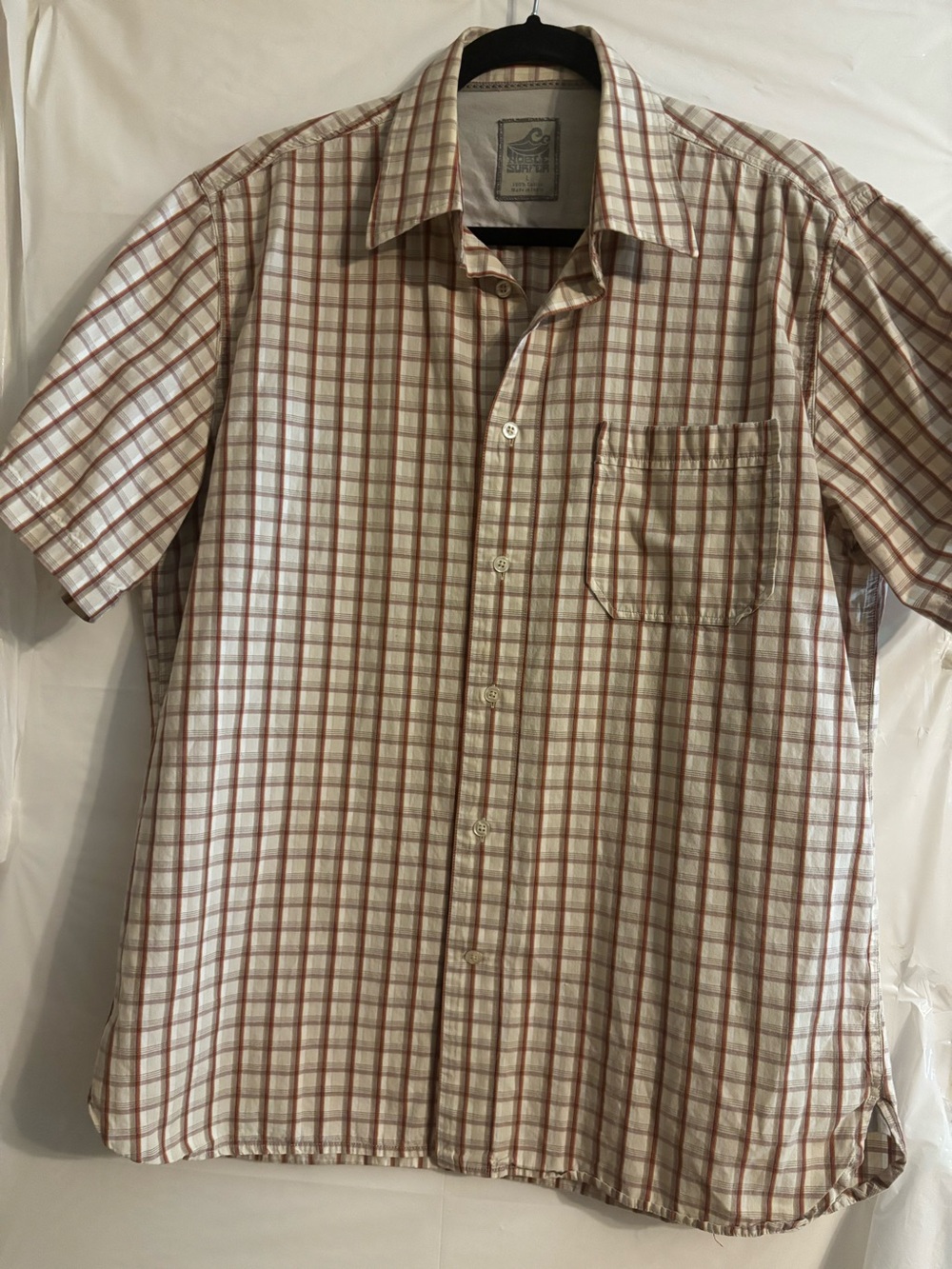 Vintage noble surfer short sleeve men’s shirt size L